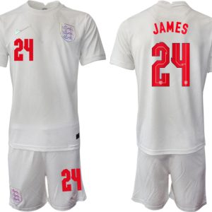 2022 UEFA European England Women’s Euro Heimtrikot Kurzarm mit Aufdruck JAMES 24