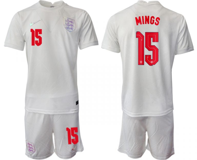 2022 UEFA European England Women’s Euro Heimtrikot Kurzarm mit Aufdruck MINGS 15