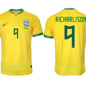 Brasilien FIFA WM Katar 2022 Heimtrikot gelb Kurzarm für Herren RICHARLISON 9