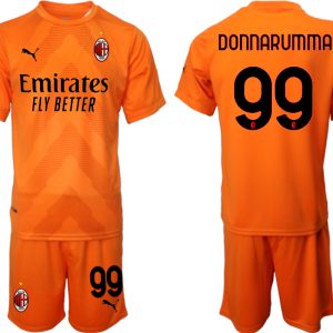 Herren AC Milan Torwarttrikot 2022/23 Orange Trikotsatz mit Aufdruck DONNARUMMA 99