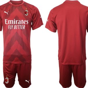 Herren AC Milan Torwarttrikot 2022/23 rot Trikotsatz Neuen Fußballtrikots