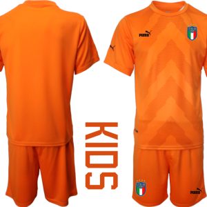 Italien Trikots Torwarttrikot für Kinder 2022-23 Orange Online Kaufen