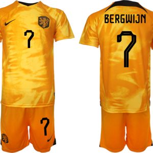 Kaufe Neue Fußballtrikots Niederlande Heimtrikot WM 2022 Fußballtrikot Orange BERGWIJN 7