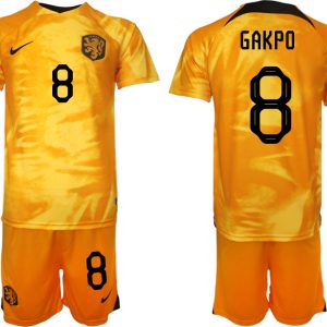 Kaufe Neue Fußballtrikots Niederlande Heimtrikot WM 2022 Fußballtrikot Orange GAKPO 8