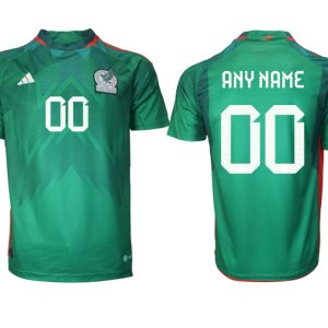 Mexiko FIFA WM Katar 2022 Heimtrikot grün Kurzarm Anpassbare Name und Nummer