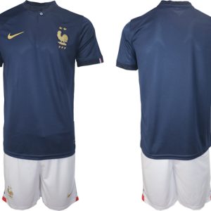 Neuen Frankreich 2022 WM-Trikot Marineblau Fußball Heimtrikot Herren Sale