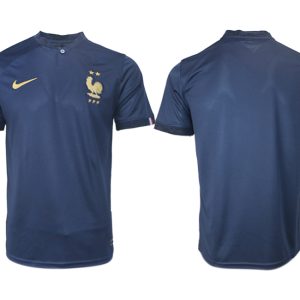 Neuen Frankreich Fußball WM 2022 marineblau Heimtrikot für Herren