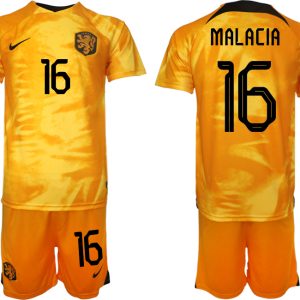 Neuen Fußballtrikot für Herren Niederlande Heimtrikot WM 2022 Orange MALACIA 16