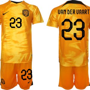 Neuen Fußballtrikot für Herren Niederlande Heimtrikot WM 2022 Orange VAN DER VAART 23