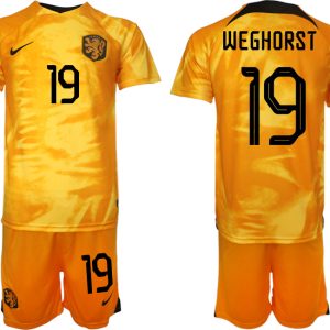 Neuen Fußballtrikot für Herren Niederlande Heimtrikot WM 2022 Orange WEGHORST 19