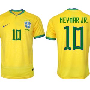 NEYMAR JR.#10 Brasilien FIFA WM Katar 2022 Heimtrikot gelb Kurzarm Fußballtrikot Herren Sale