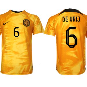 Niederlande Heimtrikot WM 2022 Orange Fußballtrikot Herren Sale DE VRIJ 6