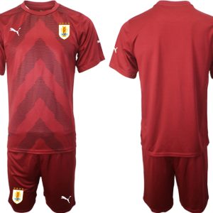 Fußballtrikot für Herren Uruguay FIFA WM Katar 2022 grün Torwarttrikot Trikotsatz