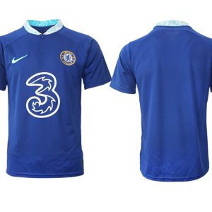 Herren Chelsea FC Heimtrikot 2022-23 blau Kurzarm Fußball Trikot selbst gestalten