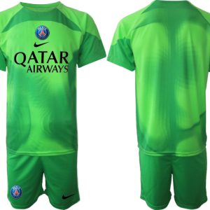 Herren Paris Saint Germain PSG Torwarttrikot 2023 grün Fußball Trikot selbst gestalten