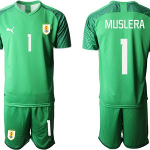 Herren Uruguay FIFA WM Katar 2022 grün Torwarttrikot Trikotsatz Kit MUSLERA #1