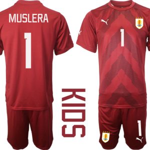 Kinder Uruguay FIFA WM Katar 2022 rot Torwarttrikot online bestellen MUSLERA #1