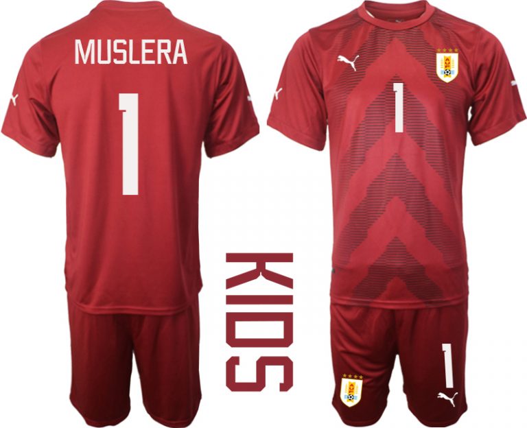 Kinder Uruguay FIFA WM Katar 2022 rot Torwarttrikot online bestellen MUSLERA #1