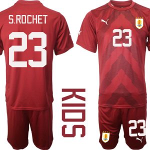 Kinder Uruguay FIFA WM Katar 2022 rot Torwarttrikot online bestellen S.ROCHET #23