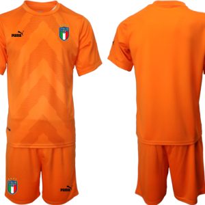 Neuen Italien Torwarttrikot Fußball WM 2022 Orange Trikotsatz für Herren