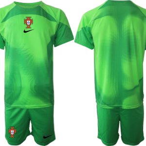 Offizielle Trikots Portugal 2022-2023 grün Torwarttrikot Kurzarm + Kurze Hosen