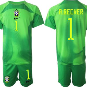 Brasilien Torwarttrikot 2023 Trikotsatz Kit Bestellen für Herren A.BECKER 1