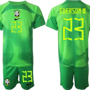 Brasilien Torwarttrikot 2023 Trikotsatz Kit Sale für Herren EDERSON M. 23