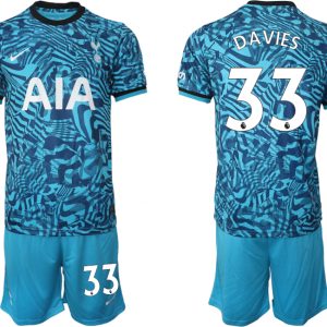 Bestseller Herren Tottenham Hotspur Drittes Trikot 2023 mit Namen DAVIES 33