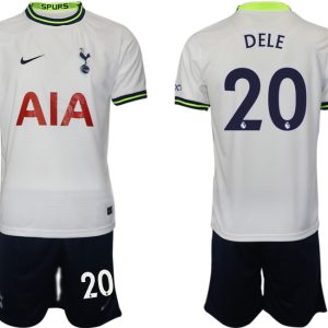 DELE 20 Tottenham Hotspur 2023 Heim Trikot weiß marineblau Fußball Trikot Outlet