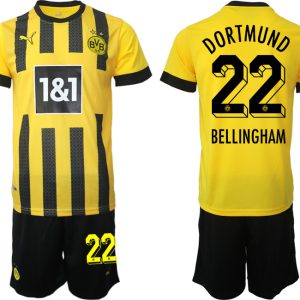 Fußballtrikots Trikotsatz Borussia Dortmund BVB Heimtrikot 2023 mit Aufdruck BELLINGHAM 22