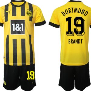 Fußballtrikots Trikotsatz Borussia Dortmund BVB Heimtrikot 2023 mit Aufdruck BRANDT 19