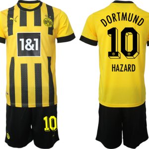 Günstig Fußballtrikots Borussia Dortmund BVB Heimtrikot 2023 mit Aufdruck HAZARD 10