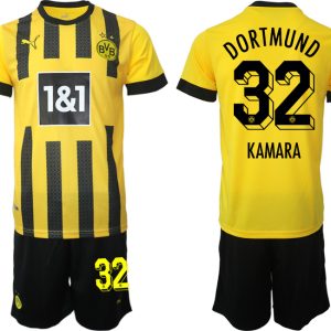 Herren Borussia Dortmund BVB Heimtrikot 2023 Trikotsatz bestellen mit Aufdruck KAMARA 32