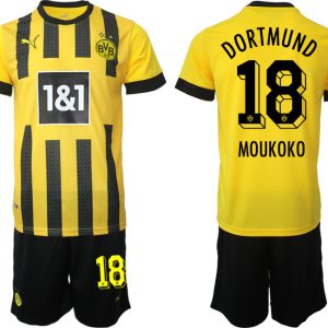 Herren Borussia Dortmund BVB Heimtrikot 2023 Trikotsatz bestellen mit Aufdruck MOUKOKO 18