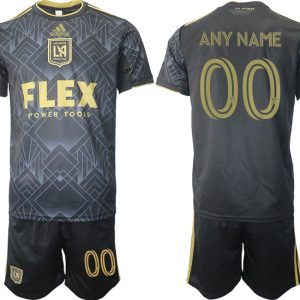 Herren LAFC Los Angeles FC 2022 Heimtrikot schwarz golden Fußballtrikots Set Personalisierbar