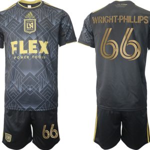 Herren LAFC Los Angeles FC 2022 Heimtrikot schwarz golden mit Aufdruck WRIGHT-PHILLIPS 66