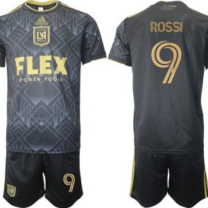 LAFC Los Angeles FC 2022 Heimtrikot schwarz golden für Herren ROSSI 9