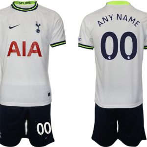 Personalisierbar Tottenham Hotspur 2023 Heim Trikot weiß marineblau Herren Fußball Trikot