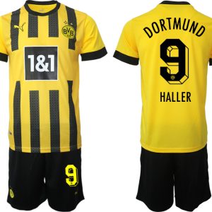 Borussia Dortmund BVB Heimtrikot 2023 Herren Fußballtrikots bestellen mit Aufdruck HALLER 9