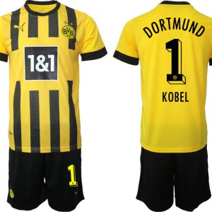 Borussia Dortmund BVB Heimtrikot 2023 Herren Fußballtrikots bestellen mit Aufdruck KOBEL 1