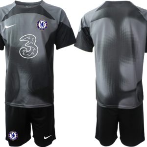 Chelsea FC 2023 Torwarttrikot schwarz Fußballtrikots Trikotsatz Kit On Sale