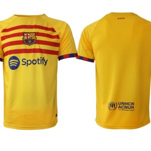 Herren FC Barcelona 22-23 Viertes Trikot Kurzarm Fußballtrikot Selbst Gestalten