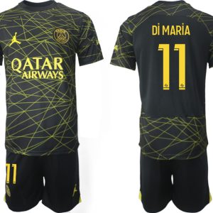 Herren Fußballtrikot Paris Saint-Germain PSG 2023 Drittes Auswärtstrikot Trikotsatz Di MARiA 11