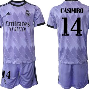 Herren Fußballtrikot Real Madrid 2022-2023 Auswärtstrikots mit Aufdruck CASIMIRO 14