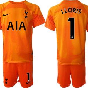 Herren Tottenham Hotspur 2023 Torwarttrikot Fußballtrikot Trikotsatz mit Aufdruck LLORIS 1