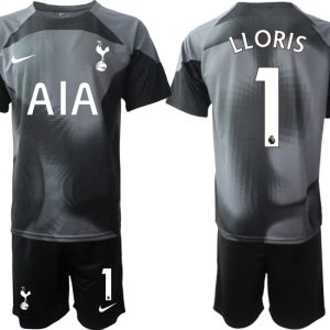 Herren Tottenham Hotspur 2023 Torwarttrikot schwarz bestellen mit Aufdruck LLORIS 1