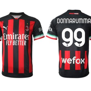 Fußballtrikot für Herren AC Mailand Heimtrikot 2022/23 schwarz Kurzarm DONNARUMMA 99