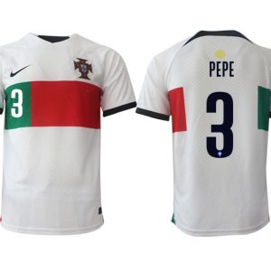 Herren Fußballtrikot Portugal WM 2022 Auswärtstrikot bestellen mit Aufdruck PEPE 3