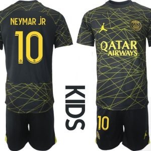 Paris Saint-Germain PSG 2023 Drittes Auswärtstrikot Fussballtrikot Kinder Trikotsatz NEYMAR JR 10