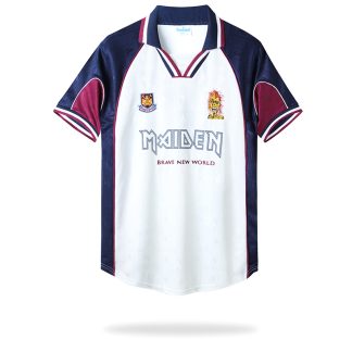 1999 -2001 West Ham x Iron Maiden Auswärtstrikot Kurzarm Fußball Trikot im Sale-1